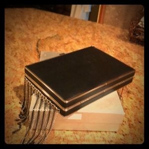 Sondra Roberts Fringe Clutch Bag